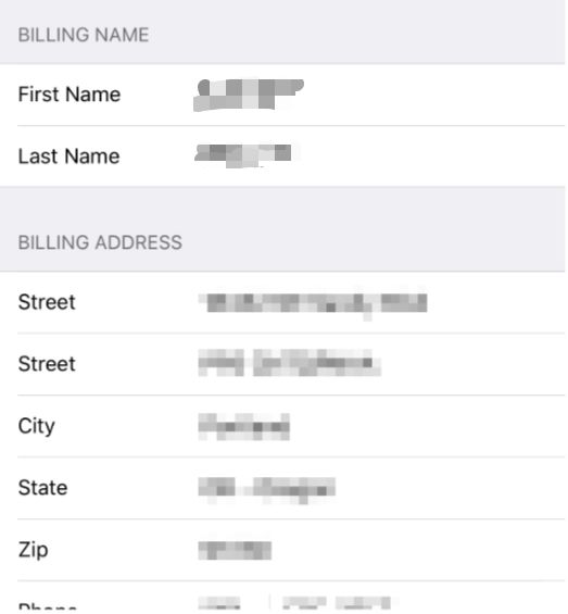 Illustration showing billing address must use real, valid details